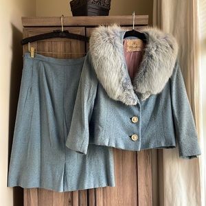 VINTAGE!! Morton’s of Boston Fox Fur Suit